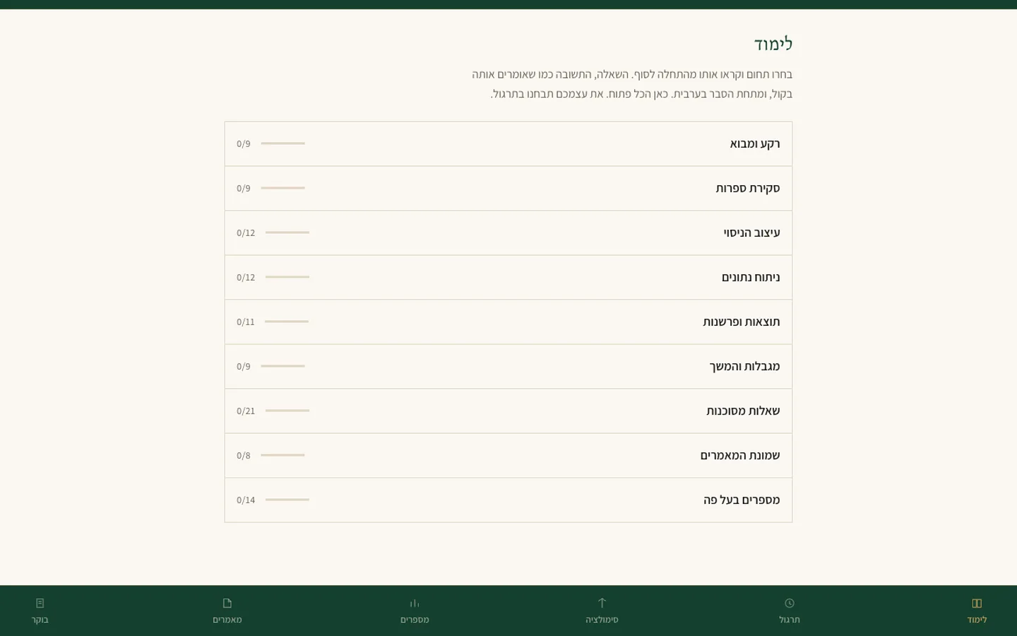 Study workflow, on a desktop